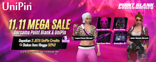 11.11 Mega Sale bareng Point Blank dan UniPin